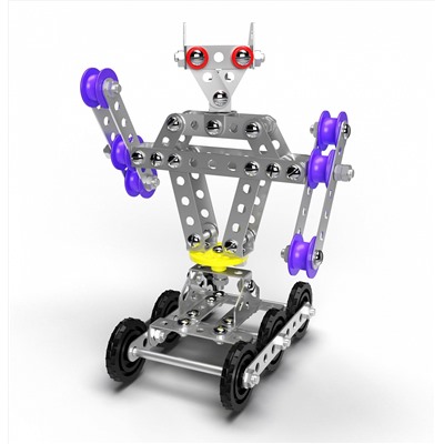 Конструктор металлический с подвижными деталями "Робот Р2
