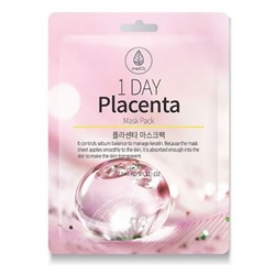 Тканевая маска с экстрактом плаценты, 1 Day Placenta Mask Pack, Med B, 27 мл