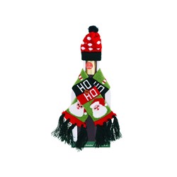 Новогоднее украшение для бутылки 'НЕ ПРОСТУДИСЬ!' (с Сантой), трикотаж, Koopman International