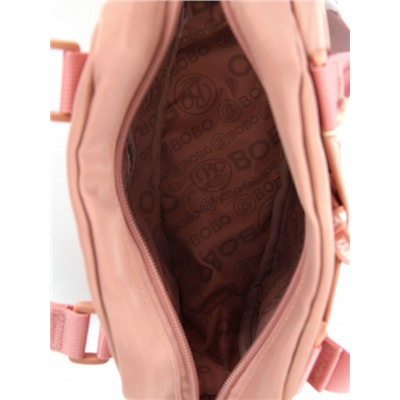 Сумка женская текстиль BoBo-66119,  1отд,  плечевой ремень,  розовый 261587