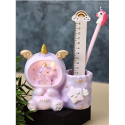 Ночник - подставка для канцелярских принадлежностей «Magic unicorn», pink