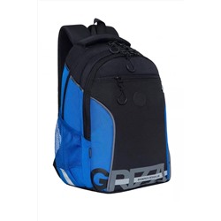 Рюкзак МАЛ GRIZZLY 259-1m/2-RB черный-синий-серый