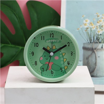Часы-будильник «Playful dino», green (12,5х13 см)