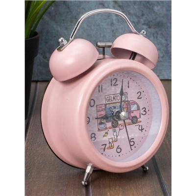 Часы-будильник «Voyage», pink (13,5х9,5 см)