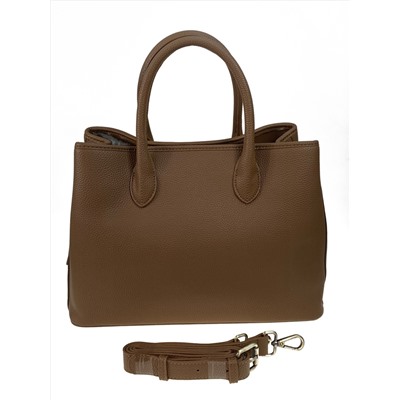Женская сумка тоут из натуральной кожи, цвет коричневый