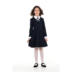 Синее школьное платье Mooriposh, модель 0163