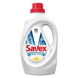 Savex. Жидкое концентрированное средство для стирки 2 in 1 White 2,2л Т 5639
