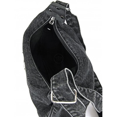 Сумка женская текстиль JN-76-8181,  1отд,  плечевой ремень,  черный jeans 261822