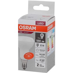 Лампа светодиодная OSRAM LVR60 7SW/840 230V E14 FS1