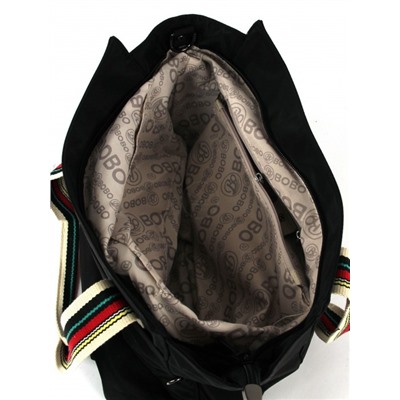 Сумка женская текстиль BoBo-6051,  1отдел,  плечевой ремень,  черный 261656