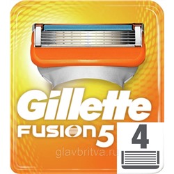 Кассета для станков для бритья Жиллетт Fusion-5, 4 шт.