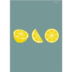 06-144 Термотрансфер Сочные желтые лимоны 7х23см