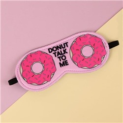 Маска для сна «Пончики» 19,5 × 8,5 см, резинка одинарная, цвет розовый