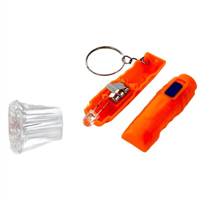 Оранжевый фонарик-брелок для ключей, - может стать и хорошей игрушкой для ребёнка №120
