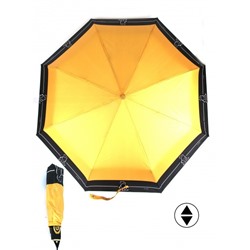 Зонт женский ТриСлона-L 3842 A,  R=58см,  суперавт;  8спиц,  3слож,  набивной,  "Эпонж",  желтый 262006