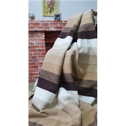 Одеяло хлопок 100% Полоска бежево - коричневая