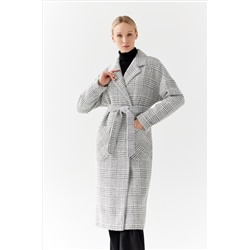 Пальто женское демисезонное 20550  (серый/клетка)