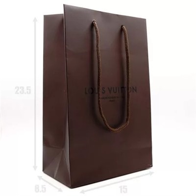 ПОДАРОЧНЫЙ ПАКЕТ LOUIS VUITTON МАЛ. (КОРИЧНЕВЫЙ) (15x23.5x8.5)