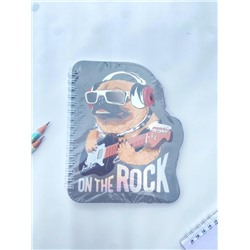 Блокнот на спирали (B6) "Dog rocker", grey (13*18)