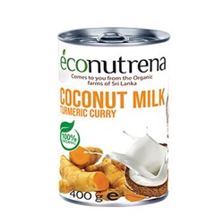 Органическое кокосовое молоко c Куркумой "Econutrena", 17%, 400мл, ж/б