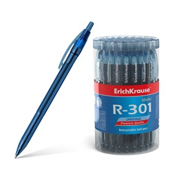 Ручка шариковая автоматическая ErichKrause R-301 Original Matic синий 0,7 мм круглый корпус