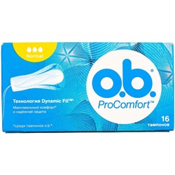 Тампоны O.b. (Оби) Procomfort Normal, 3 капли, 16 шт