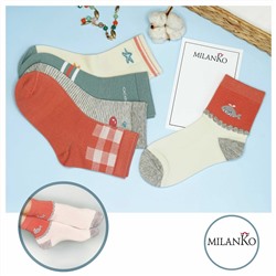 Детские хлопковые носки  (Узор 14) MilanKo D-222 упаковка
