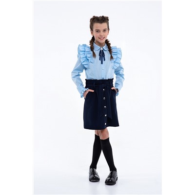 Синяя школьная юбка Mooriposh, модель 0334