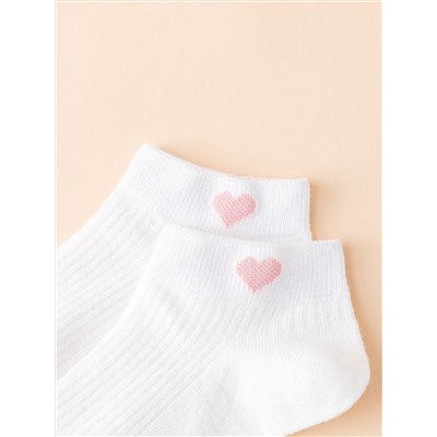 8 пар носки с принтом сердечка