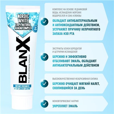 BlanX Nordic White / Бланкс Нордик Вайт зубная паста 75 мл