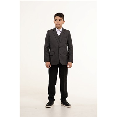 Серый (графит) школьный пиджак для мальчика, модель 0506 СС