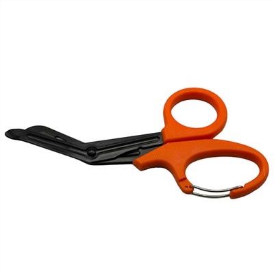 Медицинские изогнутые ножницы EDC Gear с карабином (Оранжевые), №405