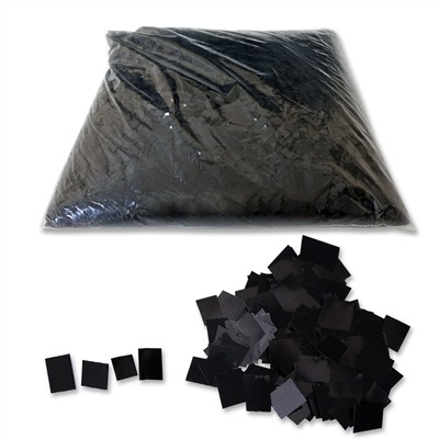 Конфетти металлизированное 6 х 6 мм (черное)