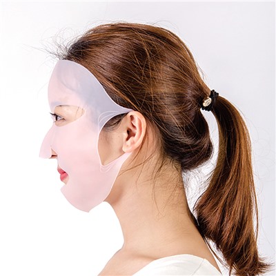 Маска-держатель силиконовая многоразовая с петлями для ушей для фиксации и усиления эффекта косметических масок