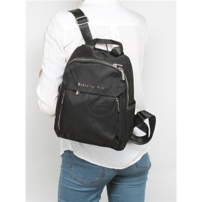 Рюкзак жен текстиль CF-2324,  1отд,  4внут+6внеш/ карм,  черный 256577