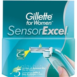 Кассета для станков для бритья Жиллетт Sensor EXCEL for WOMEN, 5 шт.