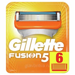 Кассета для станков для бритья Жиллетт Fusion-5, 6 шт.