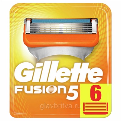 Кассета для станков для бритья Жиллетт Fusion-5, 6 шт.