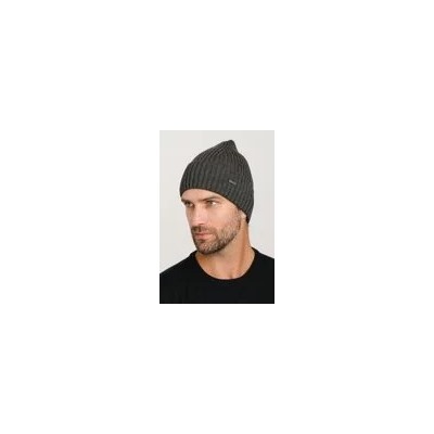 Мужская шапка с отворотом Топ389 черный