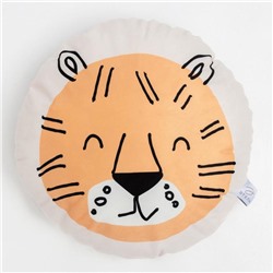 Подушка декоративная Этель «Тигр», 40х40 см, велюр, 100% полиэстер