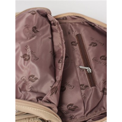 Рюкзак жен текстиль CF-2330,  1отд,  4внут+4внеш/ карм,  бежевый 261226