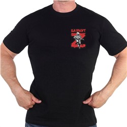 Черная футболка с термотрансфером Z "Бахмут"