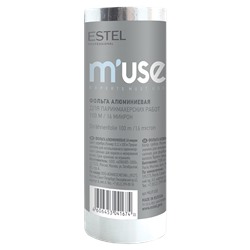 MU/F100 Фольга алюминиевая для парикмахерских работ 16 микрон ESTEL M’USE, 100 м
