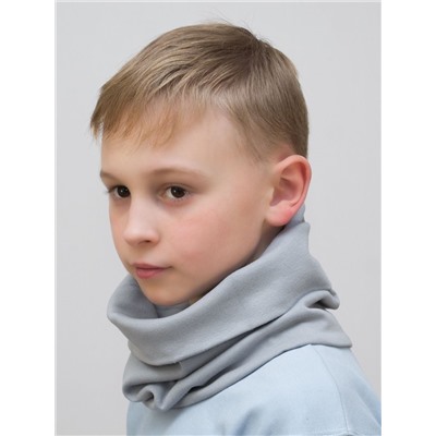 Снуд воротник хлопковый для мальчика (Цвет светло-серый),  Один размер,  хлопок 95%