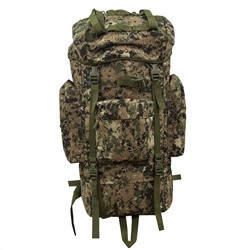 Большой рюкзак для мужчин камуфляжа Digital Woodland (75 л), (CH-053) - Есть место для крепления внешнего снаряжения (спальника, тента, палатки). Лямки регулируют объем рюкзака. Спина со смягчающими подушками. Нагрудный и поясной ремни на фастексах надежно фиксируеют рюкзак при движении по сложной местности №136