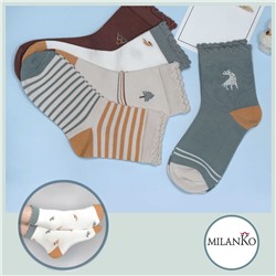 Детские хлопковые носки  (Узор 6) MilanKo D-222 упаковка