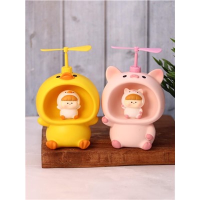 Kопилка - ночник «Baby pig fan», pink (13,5 см), пластик