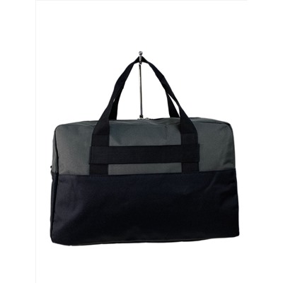 Дорожная сумка из текстиля цвет серый с черным