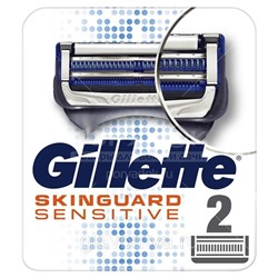 Кассета для станка для бритья Жиллетт Fusion SkinGuard Sensitive 2шт. (совместимы с Fusion-5)