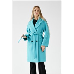 Пальто женское демисезонное 23220 (голубой опал)